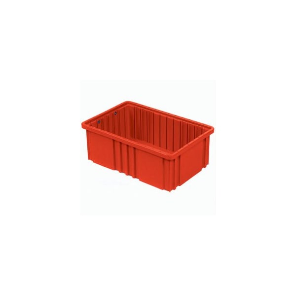 Quantum Storage Systems GEC 153; Plastic Dividable Grid Container - DG93080, 22-1/2L x 17-1/2W x 8H, Red, PK3 DG93080RD - main